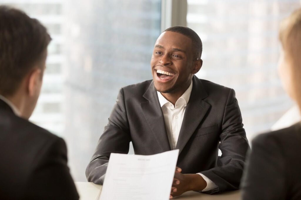 the candidate for a job with a sarcastic response
