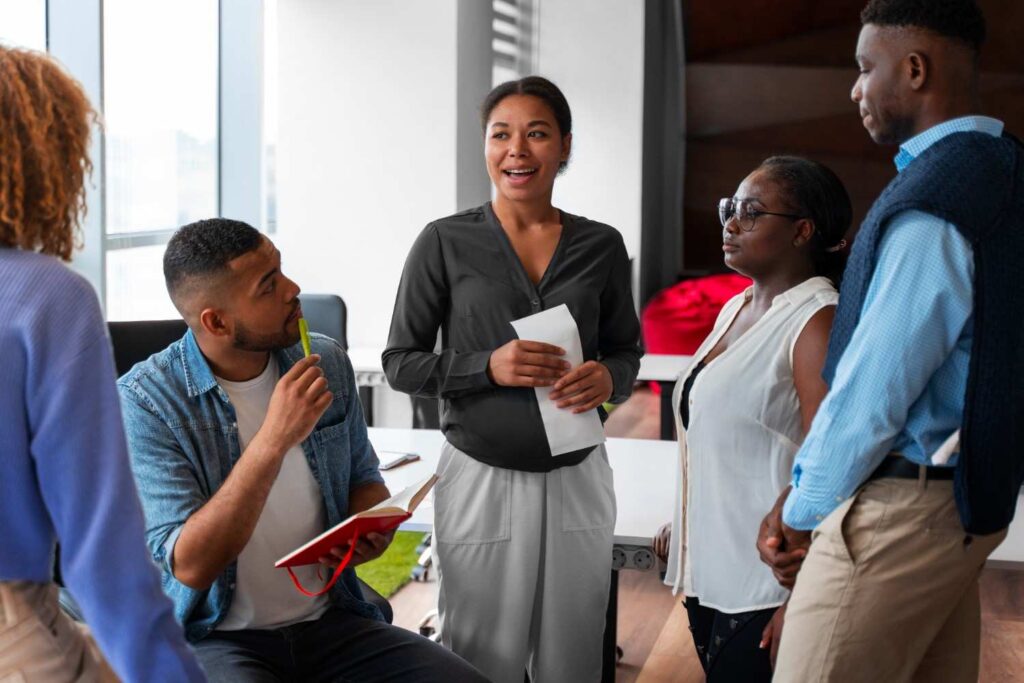 Nigerian intern attending a corporate meeting. (internship opportunities)